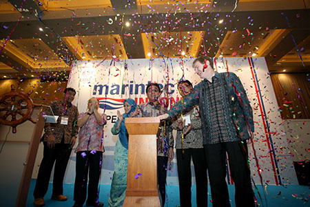 Honk the horn to signaling that Marintec Indonesia 2014 has opened